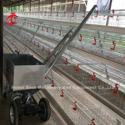 Automatisches Hühnerfütterungswagen-Arbeit für 3 Reihen-oder 4 Reihen-Hühnerkäfig Doris Shi