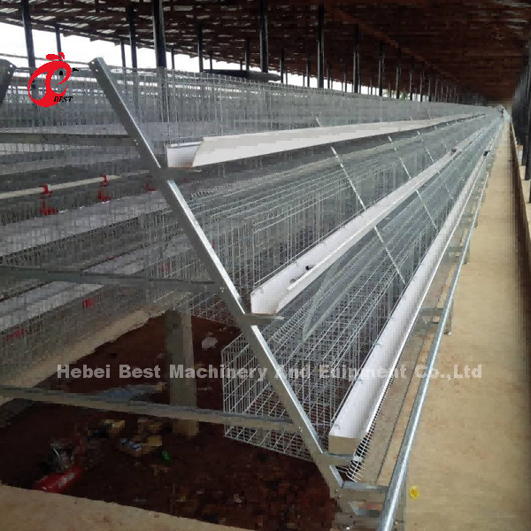 Das 3 Reihen-heiße Bad galvanisierte Geflügelfarm-Hühnerkäfig, Schicht-Hühnerkäfig-heißen Verkauf Mia